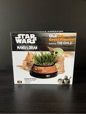 NEW Star Wars The Mandalorian The Child Chia Cat Grass Planter